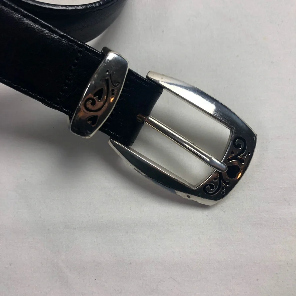 Brighton | Black Leather Belt with‎ Golf Charms
